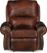 Classic Traditional Brown Leather Power Recliner - Amaretto-2