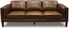 Mid Century Modern Brown Leather Sofa - Brompton-1