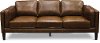 Mid Century Modern Brown Leather Sofa - Brompton-3