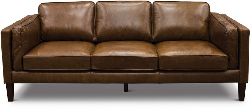 modern classic cocoa brown leather sofa brompton