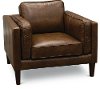 Mid Century Modern Brown Leather Chair - Brompton