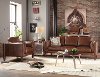 Brown Leather 2 Piece Living Room Set- Brompton