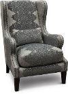 Classic Gray Wingback Chair - St. James