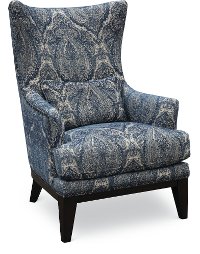 Classic Sapphire Blue Wing Chair - Admiral