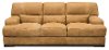 Clearance Casual Contemporary Palomino Brown Leather Sofa - Stallone