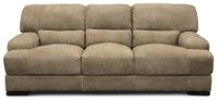 Casual Contemporary Greystone Leather Sofa - Stallone