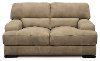 Casual Contemporary Greystone Leather Loveseat - Stallone