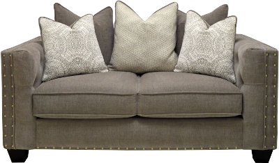 Traditional Dark Gray Loveseat - Caprice