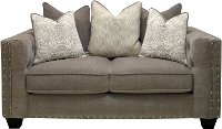 Traditional Gray Loveseat - Caprice