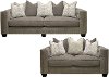 Traditional Gray 2 Piece Living Room Set - Caprice