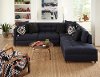 Modern Blue 4 Piece Sectional with Pendleton by Sunbrella® Pillows - Domino