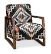Southwest Modern Wood Chair with Pendleton by Sunbrella® Fabric - Domino
