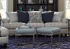 Classic Blue-Silver Striped Sofa - Quincy-1