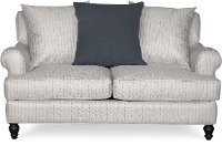 Classic Blue-Silver Striped Loveseat - Quincy