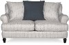 Classic Blue-Silver Striped Loveseat - Quincy-2