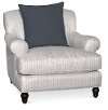 Classic Blue-Silver Striped Chair - Quincy-1