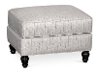 Classic Blue-Silver Striped Ottoman - Quincy-1