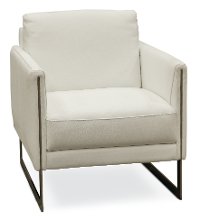 COCO-100/101WHITE/CH Modern White Leather Accent Chair - Sparta