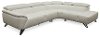 2PC/TESLA/WHITE/OPT1 Modern White Leather 2 Piece Sectional - Telsa-1