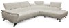 2PC/TESLA/WHITE/OPT1 Modern White Leather 2 Piece Sectional - Telsa-2