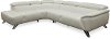 2PC/TESLA/WHITE/OPT2 Modern White Leather 2 Piece Sectional - Telsa-2