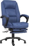 Blue Executive Reclining Swivel Office Chair