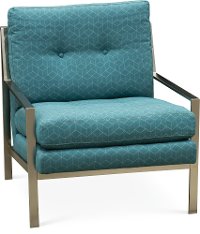 Modern Teal Metal Accent Chair - Cordoba