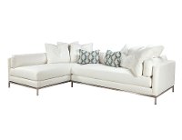 Modern Pearl White 2 Piece RAF Sectional Sofa - Cordoba