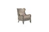 Contemporary Champagne Geometric Accent Chair - Diamante