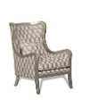 Contemporary Champagne Geometric Accent Chair - Diamante -3
