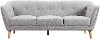 Mid-Century Modern Light Gray Sofa - Avery-1