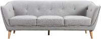 Mid-Century Modern Light Gray Sofa - Avery
