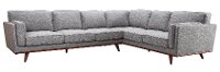 Gray 2 Piece Sectional Sofa with LAF Sofa - Camden