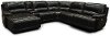 Brown Leather-Match 6 Piece Reclining Sectional - Brant-2