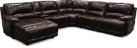 Burgundy Power Reclining Sectional Sofa - Brant-2