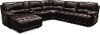 Dark Burgundy Power Reclining Sectional Sofa - Brant-2