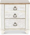 Classic Rustic Whitewashed Nightstand - Millhaven