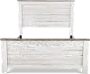 Millhaven Classic Rustic Whitewash King Bed