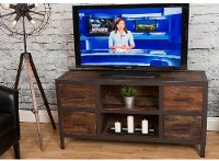 Natural Wood TV Stand with Drawers (54 Inch) - Brixton