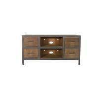 Rustic Brown Wooden 55 Inch TV Stand - Brixton-2