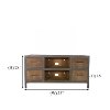 Rustic Brown Wooden 55 Inch TV Stand - Brixton-3