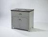 Misty Gray Vanity with Sink and Stone Marble Top - Newport-1