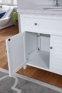 Artic White Vanity with Stone Marble Top - Truman-2