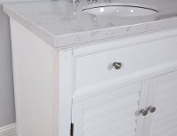 Artic White Vanity with Stone Marble Top - Truman-3