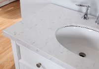 Artic White Vanity with Stone Marble Top - Truman-4