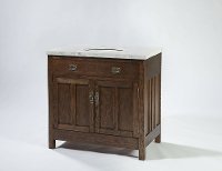 Oak Vanity and Stone Marble Top - Richmond