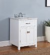 White Vanity with Stone Marble Top - Solana-1
