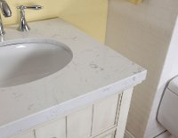 White Vanity with Stone Marble Top - Hampton-4