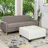 MacAuthur White Faux-Leather Storage Ottoman - Berkley-1
