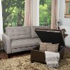 Patton Chocolate Brown Storage Ottoman - Berkley-2